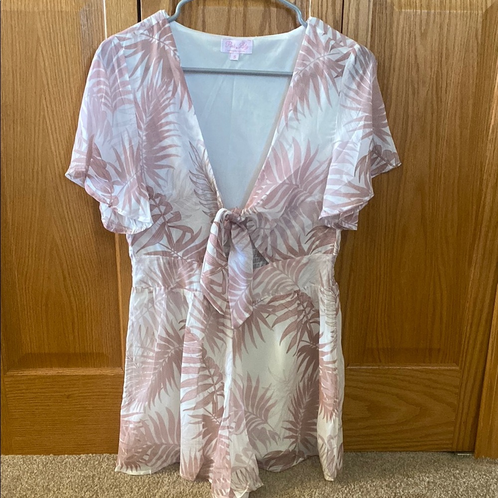 Elegant Pink and White Women's romper